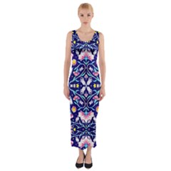 Flora Cosmica Fitted Maxi Dress by miranema