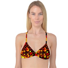 Orange Floating Reversible Tri Bikini Top