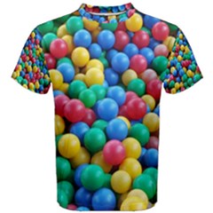 Funny Colorful Red Yellow Green Blue Kids Play Balls Men s Cotton Tee by yoursparklingshop