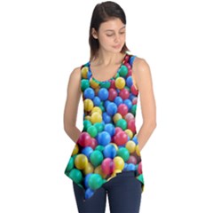 Funny Colorful Red Yellow Green Blue Kids Play Balls Sleeveless Tunic by yoursparklingshop