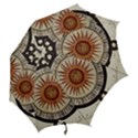 Ancient Aztec Sun Calendar 1790 Vintage Drawing Hook Handle Umbrellas (Large) View2