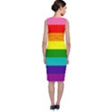 Colorful Stripes Lgbt Rainbow Flag Classic Sleeveless Midi Dress View2