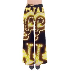 Happy Diwali Yellow Black Typography Pants by yoursparklingshop