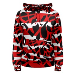 Red Chaos Women s Pullover Hoodie by Valentinaart