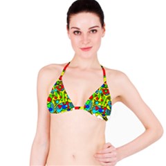 Colorful Chaos Bikini Top by Valentinaart