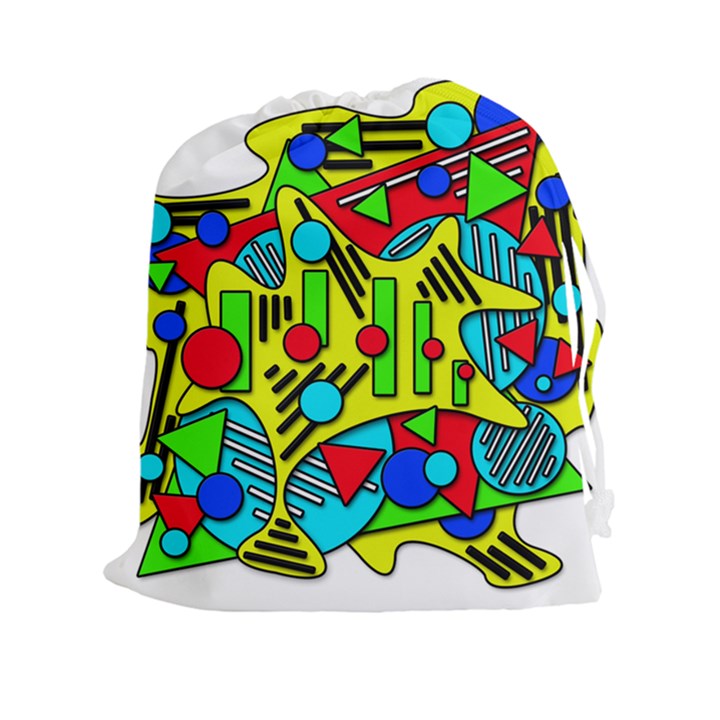 Colorful chaos Drawstring Pouches (XXL)