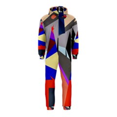 Geometrical abstract design Hooded Jumpsuit (Kids)