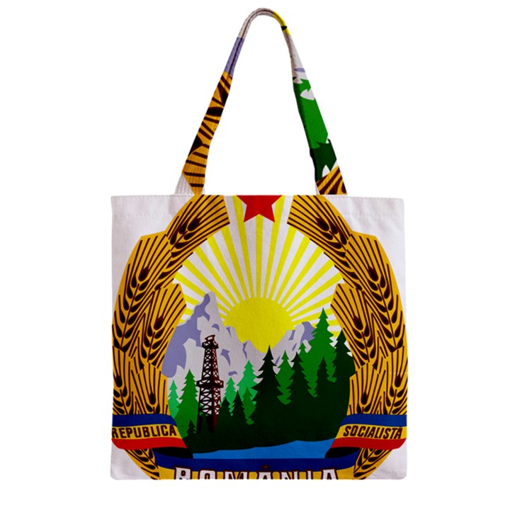 National Emblem of Romania, 1965-1989  Zipper Grocery Tote Bag