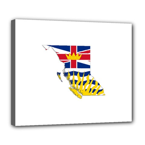 Flag Map Of British Columbia Deluxe Canvas 24  X 20   by abbeyz71