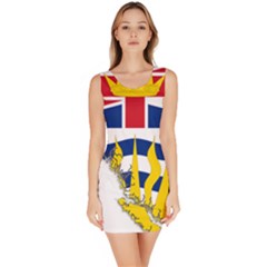 Flag Map Of British Columbia Sleeveless Bodycon Dress by abbeyz71