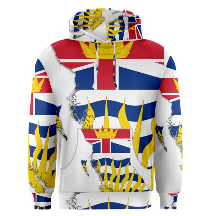 Flag Map of British Columbia Men s Pullover Hoodie