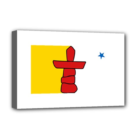 Flag Of Nunavut  Deluxe Canvas 18  X 12   by abbeyz71