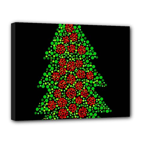 Sparkling Christmas Tree Canvas 14  X 11  by Valentinaart