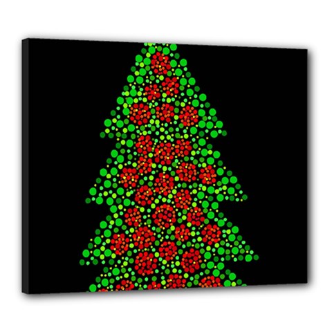 Sparkling Christmas Tree Canvas 24  X 20  by Valentinaart