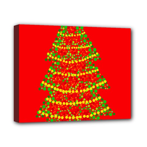 Sparkling Christmas Tree - Red Canvas 10  X 8  by Valentinaart