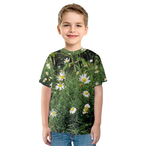 Wild Daisy Summer Flowers Kids  Sport Mesh Tee by picsaspassion