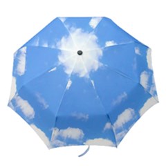 Summer Clouds And Blue Sky Folding Umbrellas