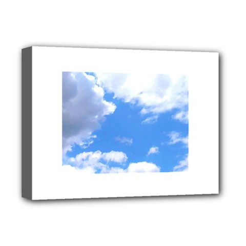 Summer Clouds And Blue Sky Deluxe Canvas 16  X 12   by picsaspassion