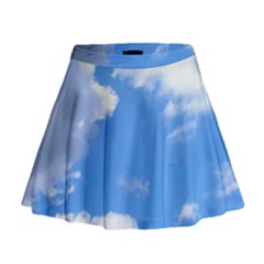 Summer Clouds And Blue Sky Mini Flare Skirt by picsaspassion