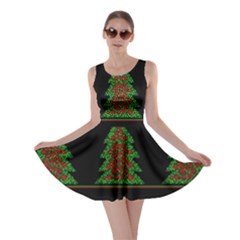 Christmas Trees Pattern Skater Dress by Valentinaart