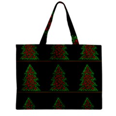 Christmas Trees Pattern Zipper Mini Tote Bag
