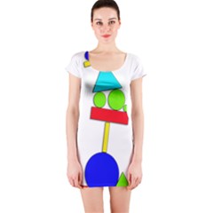 Balance  Short Sleeve Bodycon Dress by Valentinaart