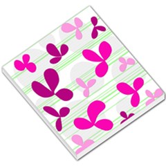 Magenta Floral Pattern Small Memo Pads