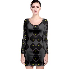 Holistic Wine Long Sleeve Bodycon Dress by MRTACPANS