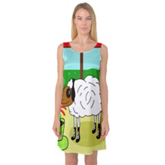 Urban Sheep Sleeveless Satin Nightdress