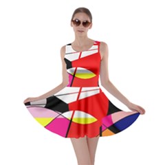 Abstract Waves Skater Dress