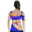 Decorative abstract art Butterfly Sleeve Cutout Tee  View2