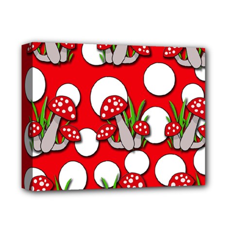 Mushrooms Pattern Deluxe Canvas 14  X 11  by Valentinaart