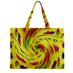 Leaf And Rainbows In The Wind Zipper Mini Tote Bag by pepitasart