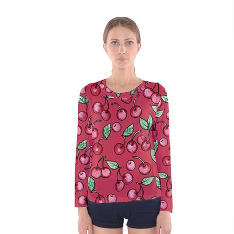 Cherry Cherries For Spring Women s Long Sleeve Tee by BubbSnugg