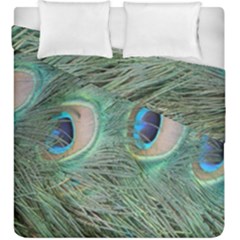 Peacock Feathers Macro Duvet Cover Double Side (king Size) by GiftsbyNature