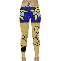 Sunbathing Yoga Leggings  by Valentinaart