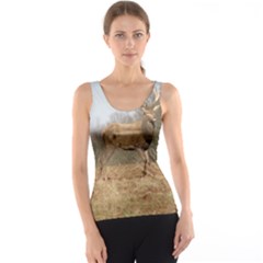 Red Deer Stag On A Hill Tank Top by GiftsbyNature