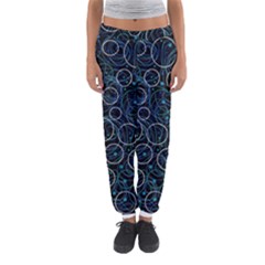 Blue Abstract Decor Women s Jogger Sweatpants by Valentinaart