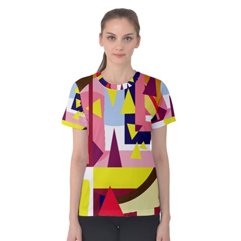 Colorful Abstraction Women s Cotton Tee by Valentinaart