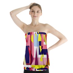 Colorful Abstraction Strapless Top by Valentinaart
