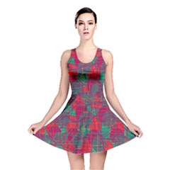Decorative Abstract Art Reversible Skater Dress