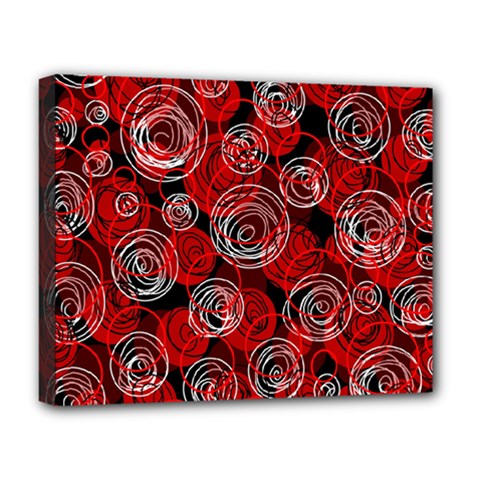 Red Abstract Decor Deluxe Canvas 20  X 16   by Valentinaart