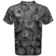 Gray Abstract Art Men s Cotton Tee by Valentinaart