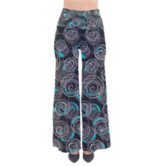 Gray And Blue Abstract Art Pants by Valentinaart