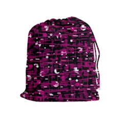 Magenta Abstract Art Drawstring Pouches (extra Large) by Valentinaart