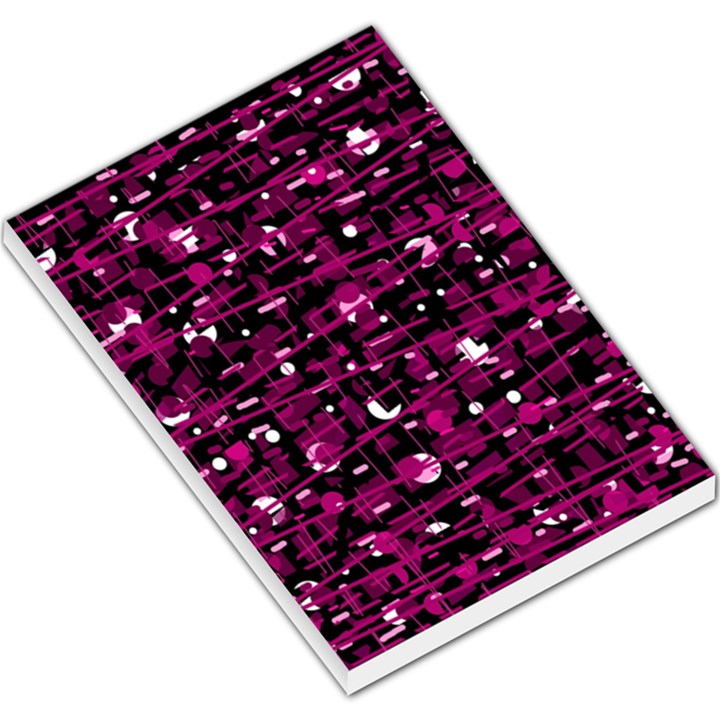 Magenta abstract art Large Memo Pads