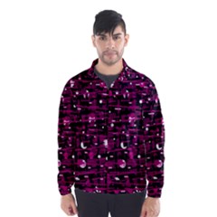 Magenta Abstract Art Wind Breaker (men) by Valentinaart