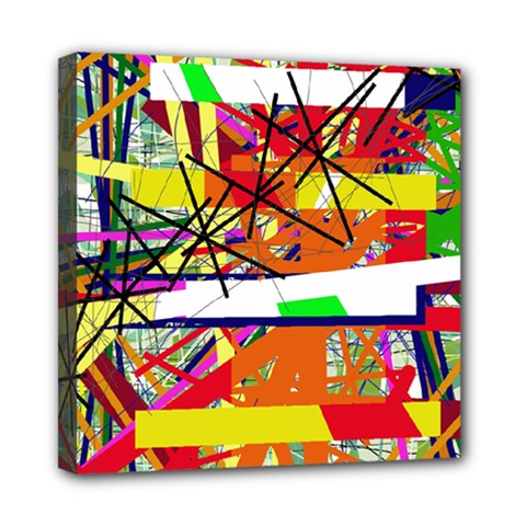 Colorful Abstraction By Moma Mini Canvas 8  X 8  by Valentinaart