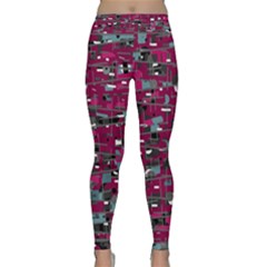 Magenta Decorative Design Yoga Leggings  by Valentinaart