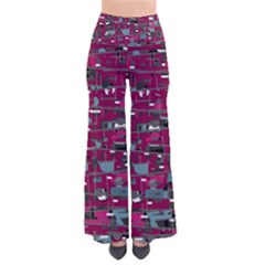 Magenta decorative design Pants